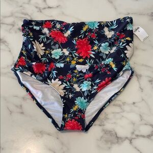 Old Navy Maternity High-Waisted Over-the-Bump Floral Bikini Bottoms, NWT